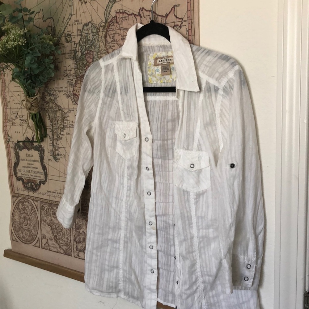white casual button up